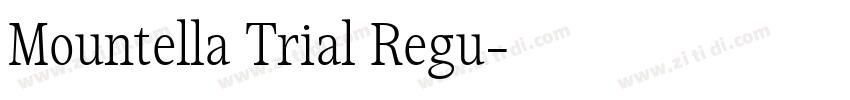 Mountella Trial Regu字体转换
